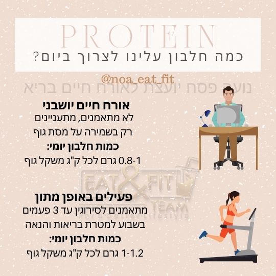 כמה חלבון עלינו לצרוך ביום?